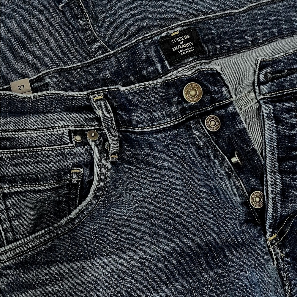 Citizens of Humanity Emerson Slim Boyfriend Midrise Relaxed Crop Blue Ridge Jean - Picture 9 of 9
